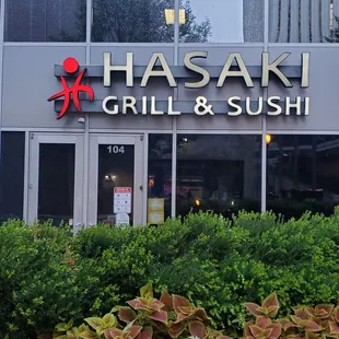 the front of the restaurant