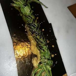 a piece of food on a plate