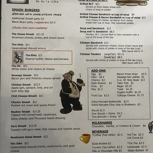 New menu