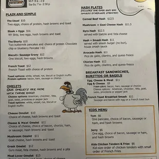 New menu