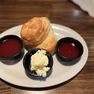 Biscuits and Cranberry jelly