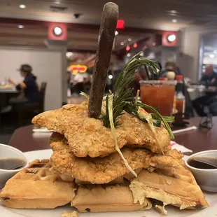 Chicken and waffle