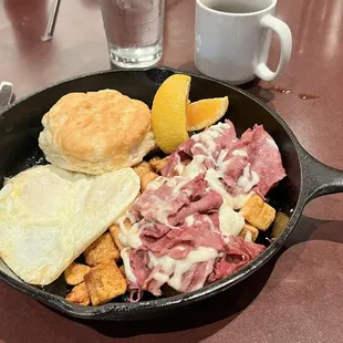 Pastrami ....  The biscuit was amazing.