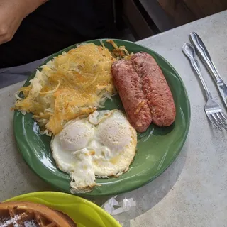 Smoked Chicken Apple Sausage and Eggs