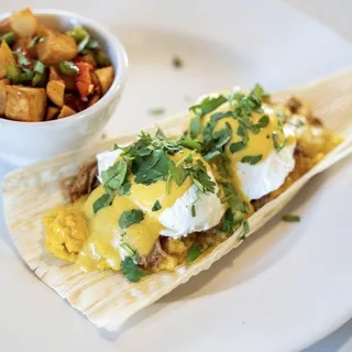 Cristina's Tamale Cakes Benedict