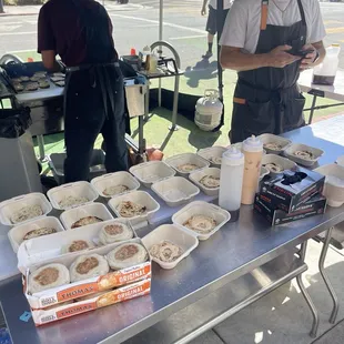 food, donuts, dough desserts