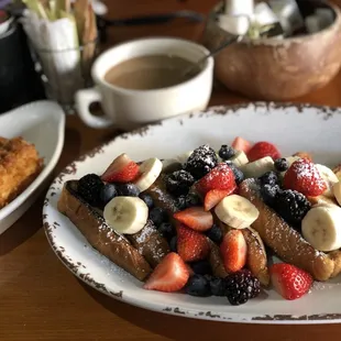 Loaded French Toast with Killer Hashbrowns and a House Blend Coffee