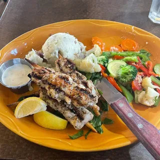 Chicken Souvlaki Plate