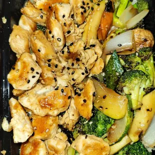 a chicken and broccoli dish