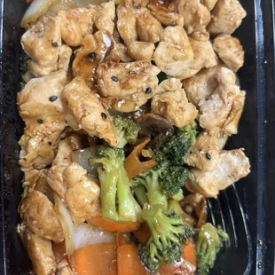 Hibachi Chicken,no rice extra veggies