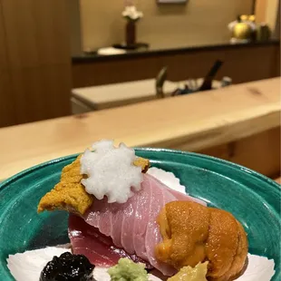 a close up of a plate of food