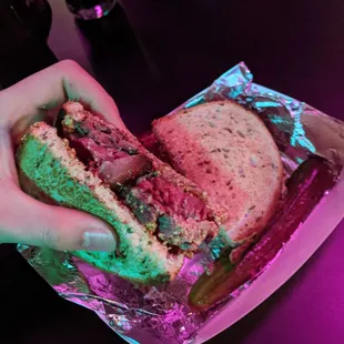 Pastrami on Rye with pickle