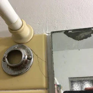 Broken Shower Rod: Disgusting!
