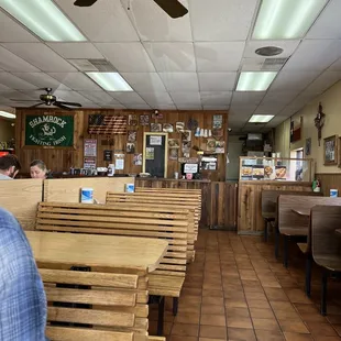 the dining area of a restaurant