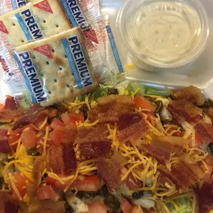 Fried Chicken Bacon Ranch Salad