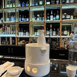  blender on a bar counter