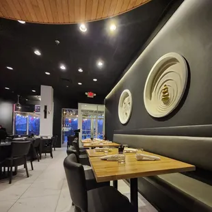 interior, sushi and sashimi