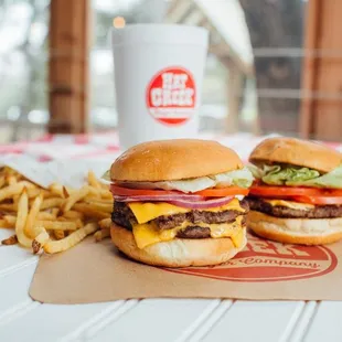 The Big Hat Burger and French Fries