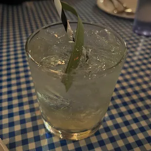 Pandan gin and tonic
