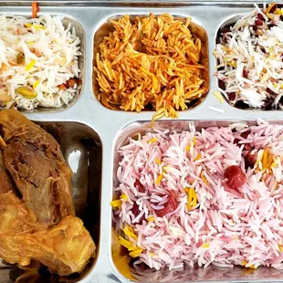 How I like to try all their rices along with the Lamb Shank! Perfect meal!