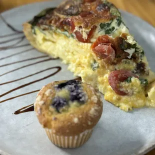 Veggie Quiche Slice &amp; Side