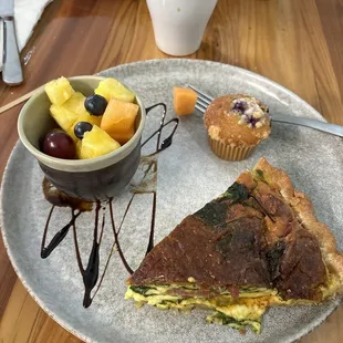 Quiche- bacon and spinach!