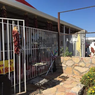 the front of the restaurant