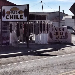 Exterior of Hatch Chile Sales on Hall Street.