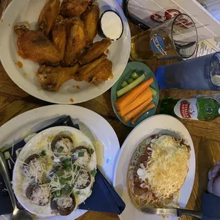 wings, mushrooms &amp; chicken parm!