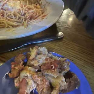 horrible chicken parmigiana; too much breading and too little sauce