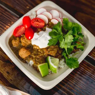 a plate of food on a table