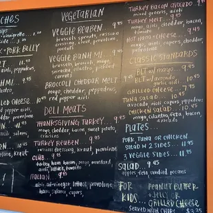 Menu board