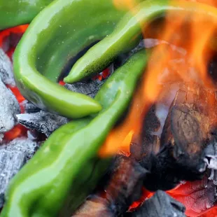 Fire-roasting Hatch Chilies is the proper way to do it. :)