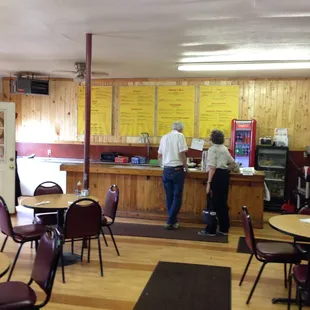 The menu and main room