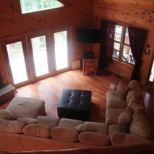 Inside Eagle View cabin.