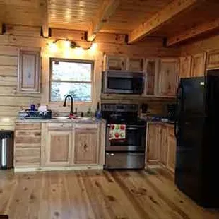 Kitchen in Heavens Gait cabin.