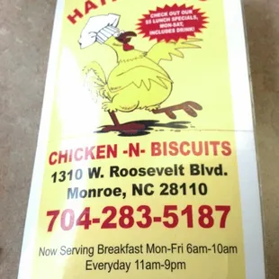 Hathaway's menu. Full of yummy food options