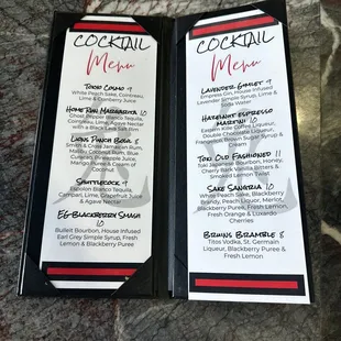 Cocktail Menu