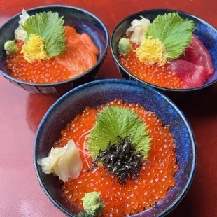 Ikura, Ikura Salmon, Ikura Tuna Donburi
