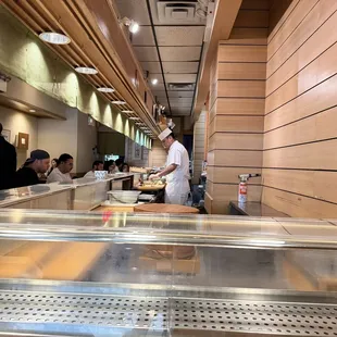 interior, sushi and sashimi