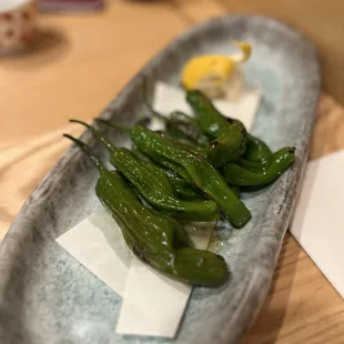 Blistered Shishito Peppers (~$8)