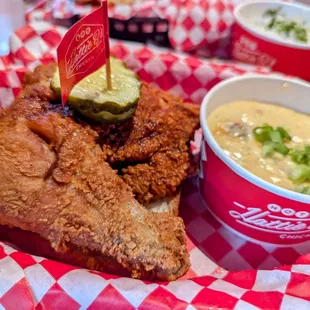 2 piece, mild, with grits