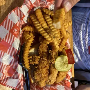 mild strips and fries