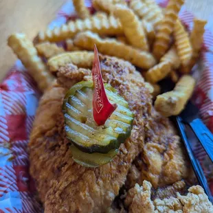 3 piece tenders and fries excellent