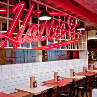 the interior of the restaurant