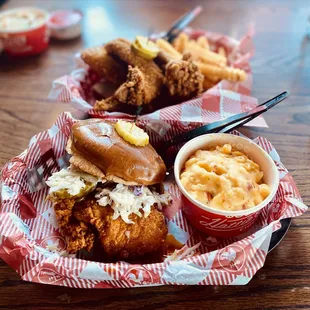 Hot Chicken Sandwich Side Of Pimento Mac &amp; Cheese Whole Wings &amp; 1 Side - Side Of French Fries