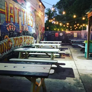 tables outside