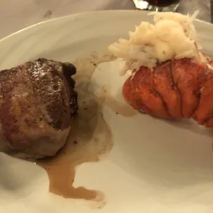Filet and Lobster  AMAZING! The meat quality was top notch! Both we&apos;re perfectly seasoned and cooked!