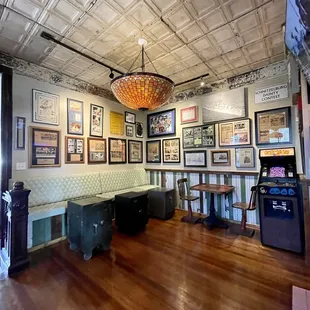 a room full of memorabilia