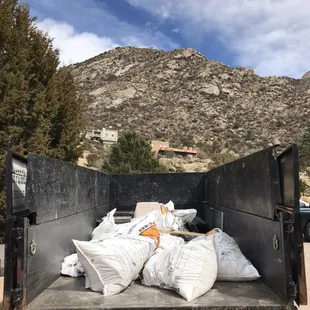 Heavy Bags of Broken tile and Construction Debris. No Problem !